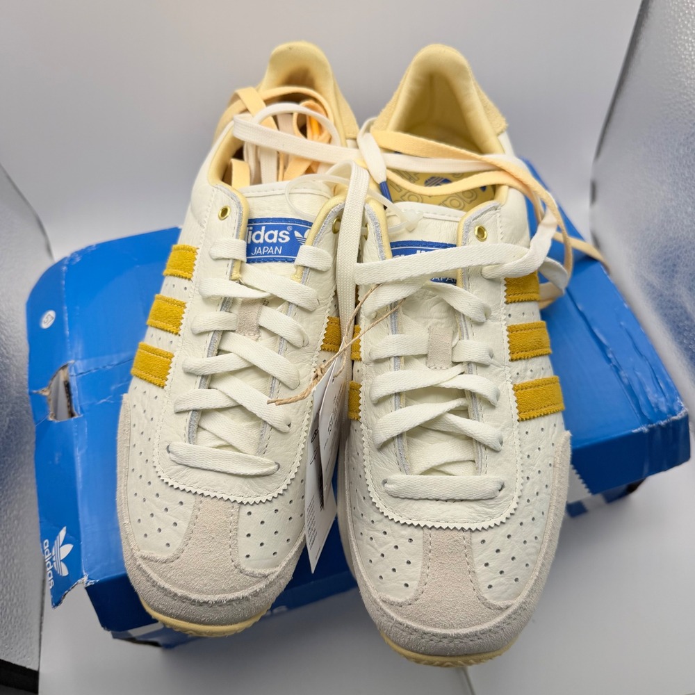 NEW Adidas Japan Off White Spark Yellow Beige Sneakers Women's IG2011 Size 8 - Picture 3 of 6